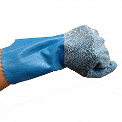 Cottonlined Rubber Glove with rough grip Asbestos Removal