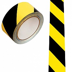Yellow Black Floor Line Marking Adhesive Tape 48mm