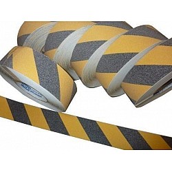 Yellow Black Anti Slip Grip Tapes 150mm 18.2m Rolls