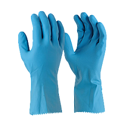 MAXISAFE Blue Latex Silverlined Glove