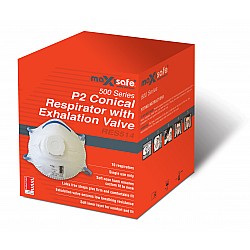 Maxisafe P2 Valved Conical Respirator N95 RES514 Disposable Mask Box of 10