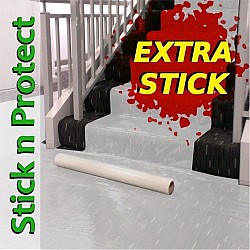 White Extra Stick Commercial Carpet Protection Film 1M x 100M